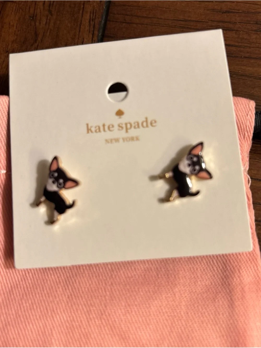 Kate Spade New York Chihuahua Dog Stud Enamel